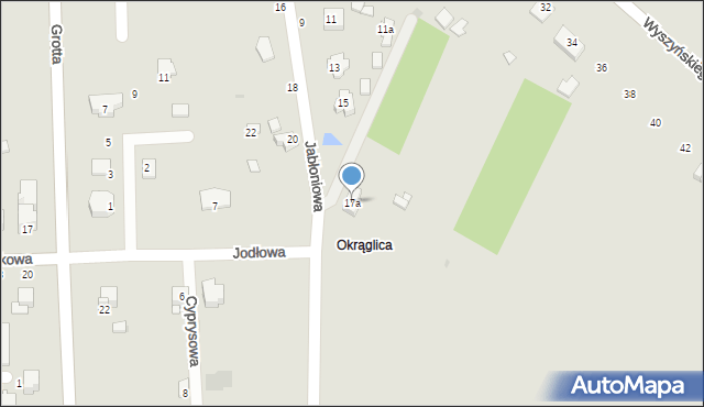 Busko-Zdrój, Jabłoniowa, 17a, mapa Busko-Zdrój