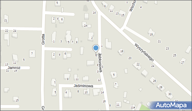 Busko-Zdrój, Jabłoniowa, 6, mapa Busko-Zdrój