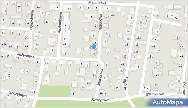 Bydgoszcz, Jagodowa, 8, mapa Bydgoszczy