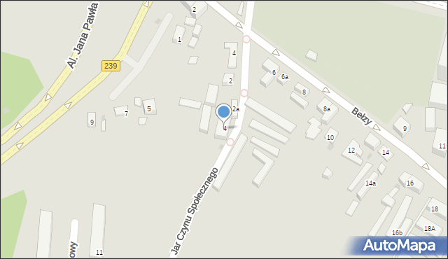 Bydgoszcz, Jar Czynu Społecznego, 4, mapa Bydgoszczy