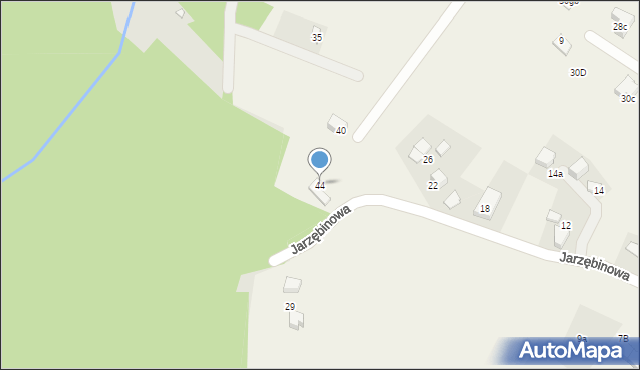 Bystra, Jarzębinowa, 44, mapa Bystra