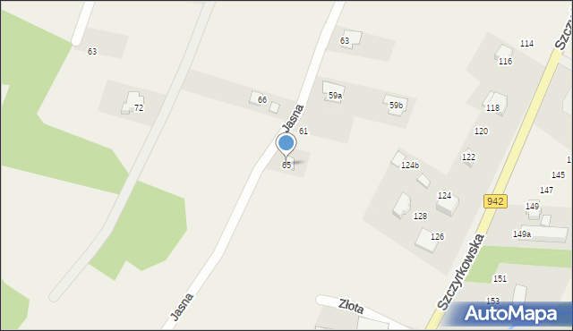 Bystra, Jasna, 65, mapa Bystra