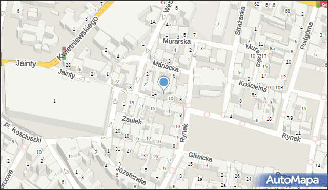 Bytom, Jainty Józefa, 12, mapa Bytomia