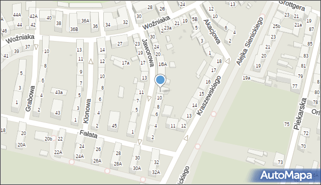 Bytom, Jaworowa, 12, mapa Bytomia