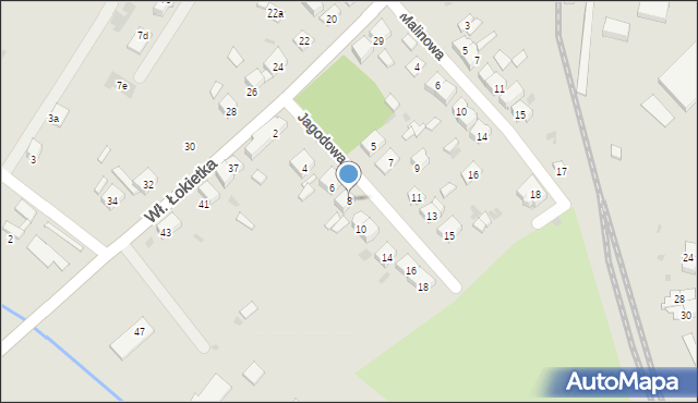 Bytom, Jagodowa, 8, mapa Bytomia