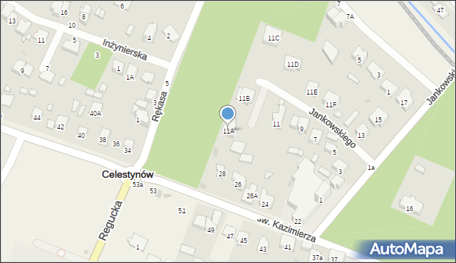 Celestynów, Jankowskiego, 11A, mapa Celestynów