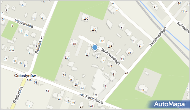 Celestynów, Jankowskiego, 9A, mapa Celestynów