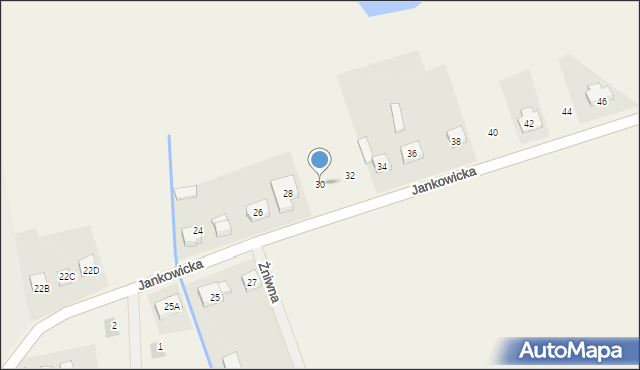 Ceradz Kościelny, Jankowicka, 30, mapa Ceradz Kościelny