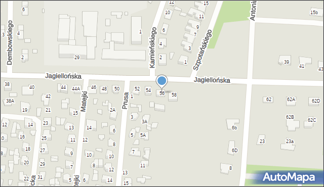 Chełm, Jagiellońska, 56, mapa Chełma
