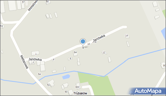 Chełm, Janówka, 8, mapa Chełma
