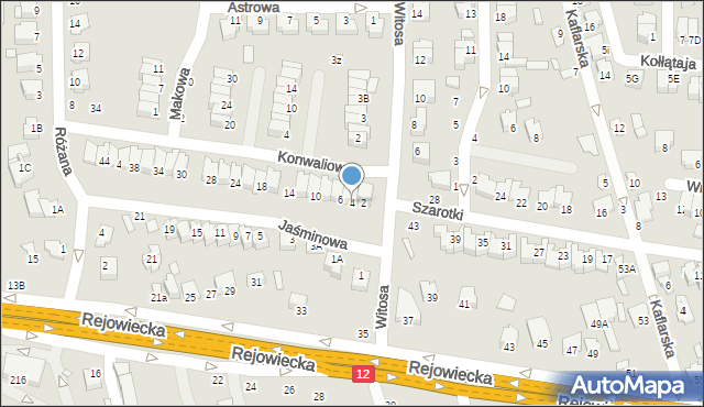 Chełm, Jaśminowa, 4, mapa Chełma