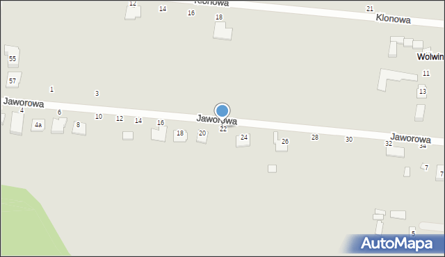 Chełm, Jaworowa, 22, mapa Chełma