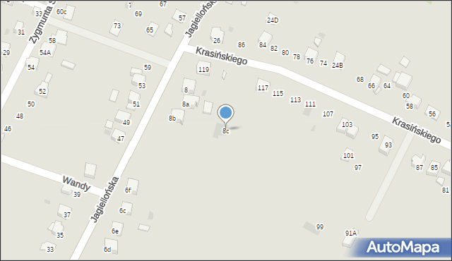 Chełmek, Jagiellońska, 8c, mapa Chełmek