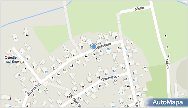 Chełmno, Jastrzębia, 24, mapa Chełmno