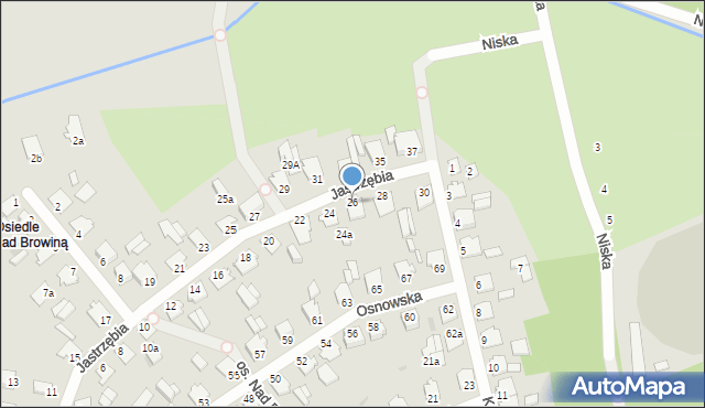 Chełmno, Jastrzębia, 26, mapa Chełmno