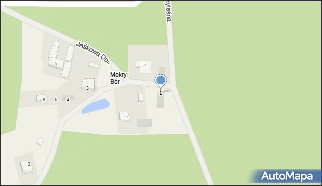 Chmieleniec, Jaśkowa Dolina, 1, mapa Chmieleniec