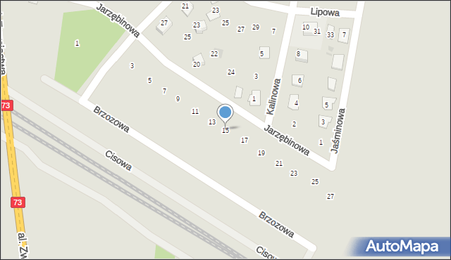 Chmielnik, Jarzębinowa, 15, mapa Chmielnik