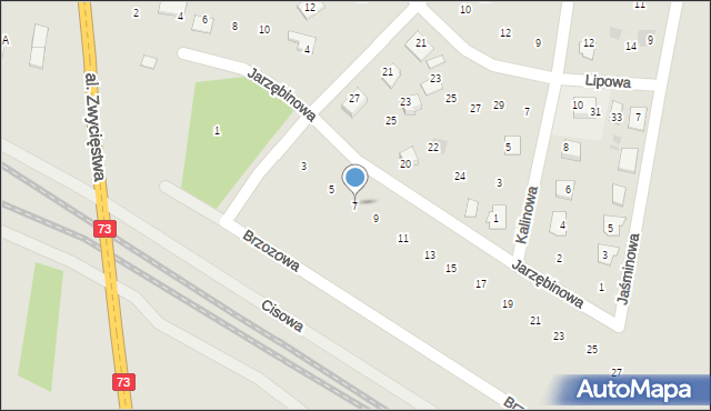 Chmielnik, Jarzębinowa, 7, mapa Chmielnik