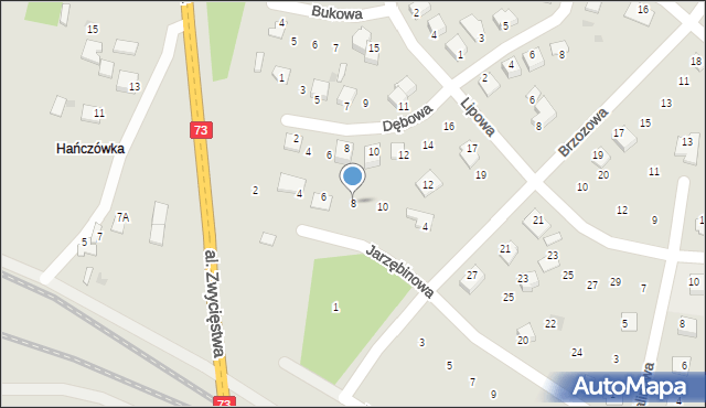 Chmielnik, Jarzębinowa, 8, mapa Chmielnik