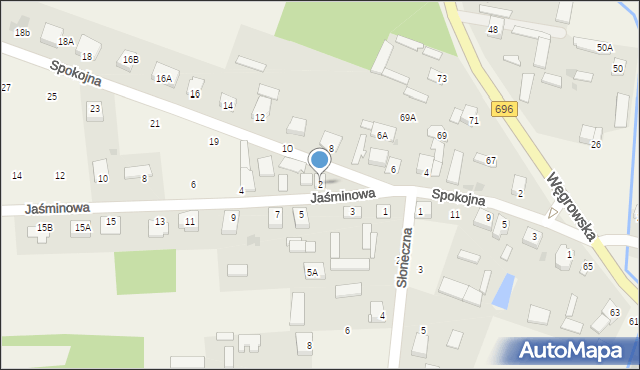 Chodów, Jaśminowa, 2, mapa Chodów