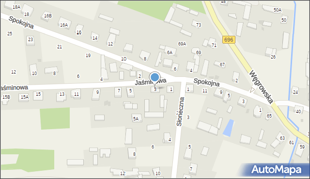 Chodów, Jaśminowa, 3, mapa Chodów