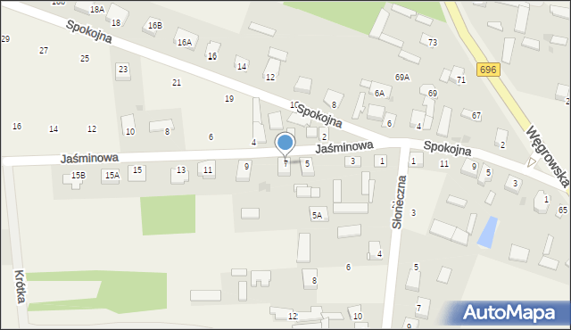 Chodów, Jaśminowa, 7, mapa Chodów