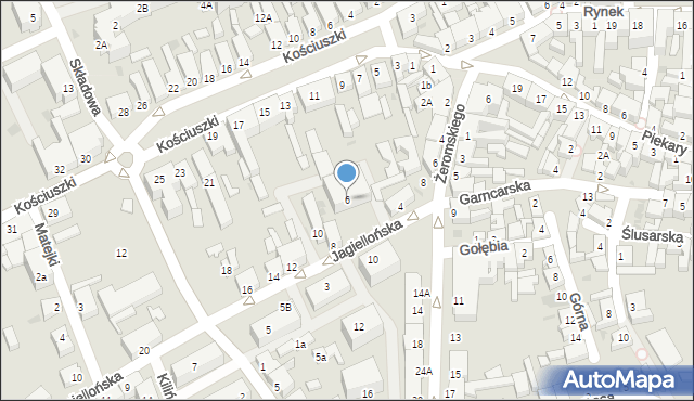 Chodzież, Jagiellońska, 6, mapa Chodzież