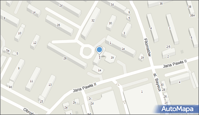 Chojnice, Jana Pawła II, 1, mapa Chojnic