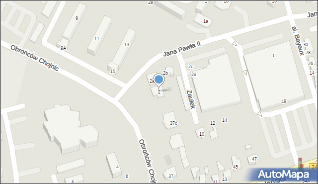 Chojnice, Jana Pawła II, 2, mapa Chojnic