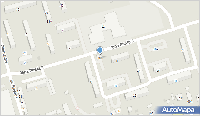 Chojnice, Jana Pawła II, 6A, mapa Chojnic