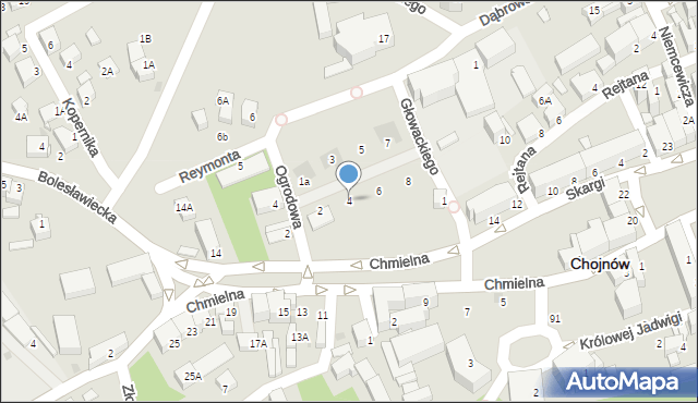 Chojnów, Jana Pawła II, 4, mapa Chojnów