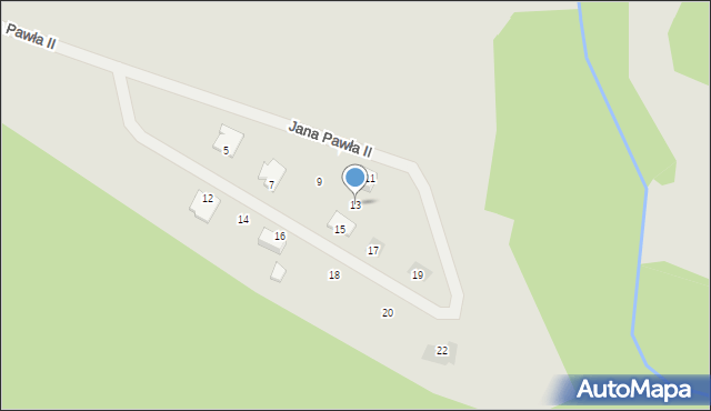 Chorzele, Jana Pawła II, 13, mapa Chorzele