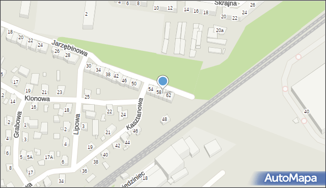 Chorzów, Jarzębinowa, 60, mapa Chorzów