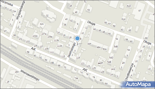 Chorzów, Jasińskiego Jakuba, 6, mapa Chorzów