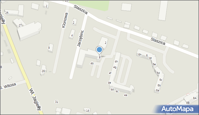 Choszczno, Jarzębinowa, 4, mapa Choszczno