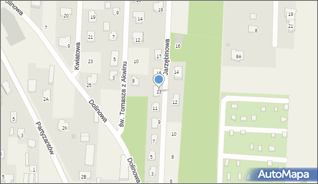 Chotomów, Jarzębinowa, 13, mapa Chotomów