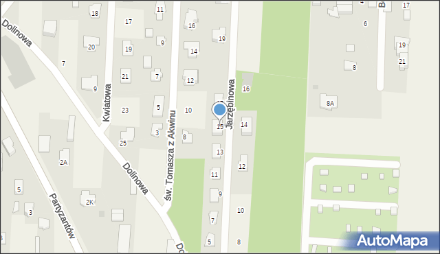 Chotomów, Jarzębinowa, 15, mapa Chotomów