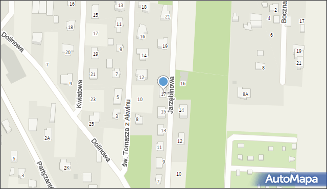 Chotomów, Jarzębinowa, 17, mapa Chotomów