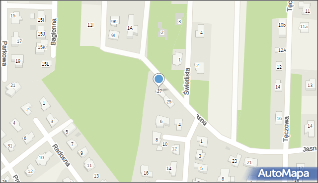 Chotomów, Jasna, 27, mapa Chotomów