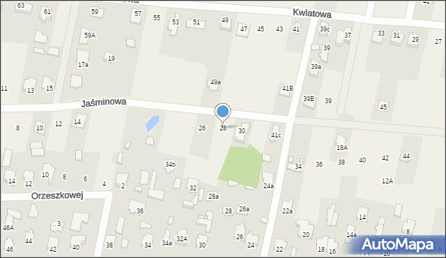 Chrośla, Jaśminowa, 28, mapa Chrośla