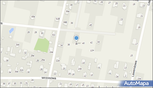 Chrośla, Jaśminowa, 38, mapa Chrośla