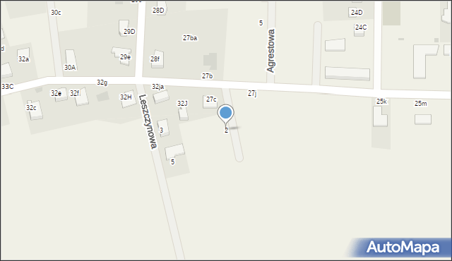 Chróstnik, Jagodowa, 2, mapa Chróstnik