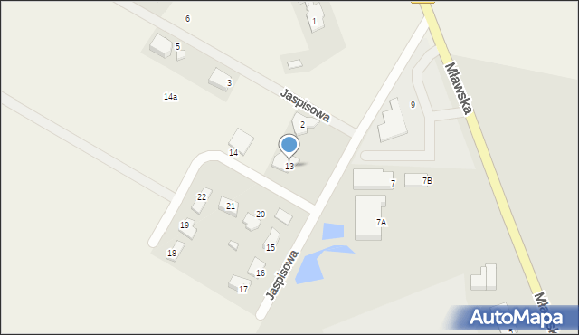 Chruszczewo, Jaspisowa, 13, mapa Chruszczewo