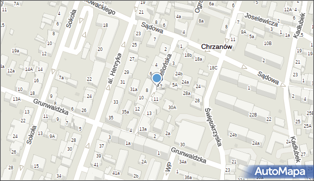 Chrzanów, Jagiellońska, 9, mapa Chrzanów