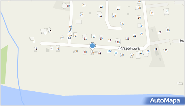 Chrzanowo, Jarzębinowa, 12, mapa Chrzanowo