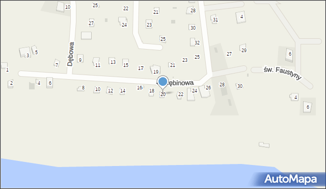 Chrzanowo, Jarzębinowa, 20, mapa Chrzanowo