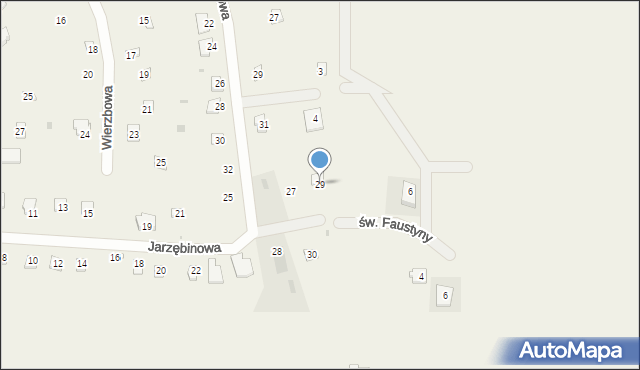 Chrzanowo, Jarzębinowa, 29, mapa Chrzanowo