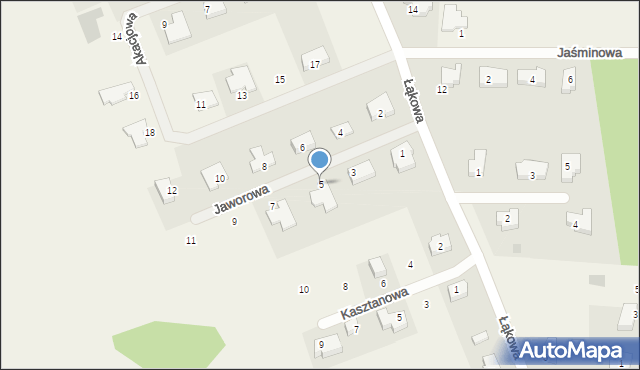 Chwalęcice, Jaworowa, 5, mapa Chwalęcice