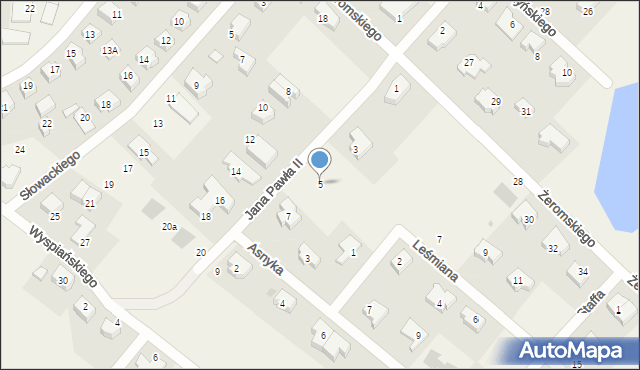 Chwaszczyno, Jana Pawła II, 5, mapa Chwaszczyno