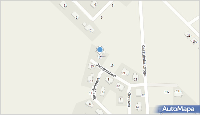 Chwaszczyno, Jarzębinowa, 17, mapa Chwaszczyno